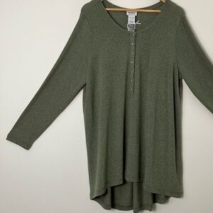 Monroe & Main | Sage Green Striped Knit Top